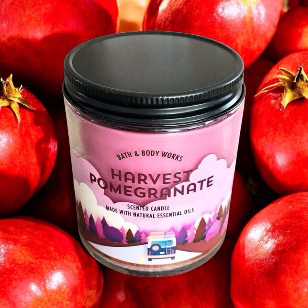 🆕25+ Hrs Harvest Pomegranate Candle by Bath and Body Works SINGLE WICK